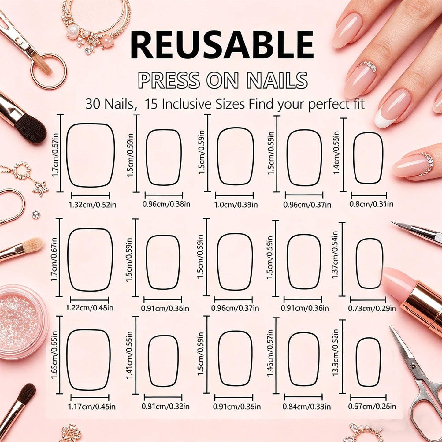 30Pcs Green Galaxy Press On Nails, Sparkly Starry Fake Nails with Magnetic Glossy Finish, Glitter Gradient False Nail Tips for Women Party Daily Wear, Reusable Manicure Kit with Adhesive Tabs
