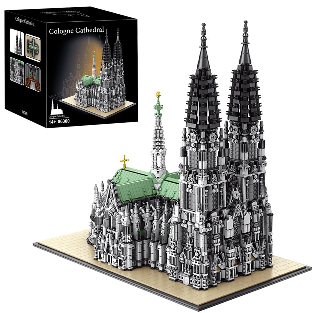 BBTiloBrix Cologne Cathedral Building Block Set, MOC Gothic Architecture Model, Advanced Building Kit, Authentic Replica of Germany’s Church Iconic Landmark, Large Display Dec for Adults(8614Pieces)