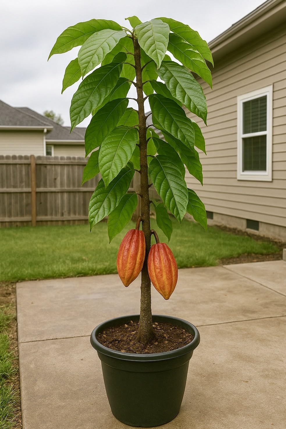 Cacao Tree (Theobroma Cacao) – Live Tropical Cacao Plant – USDA Certified (1-2 feet)