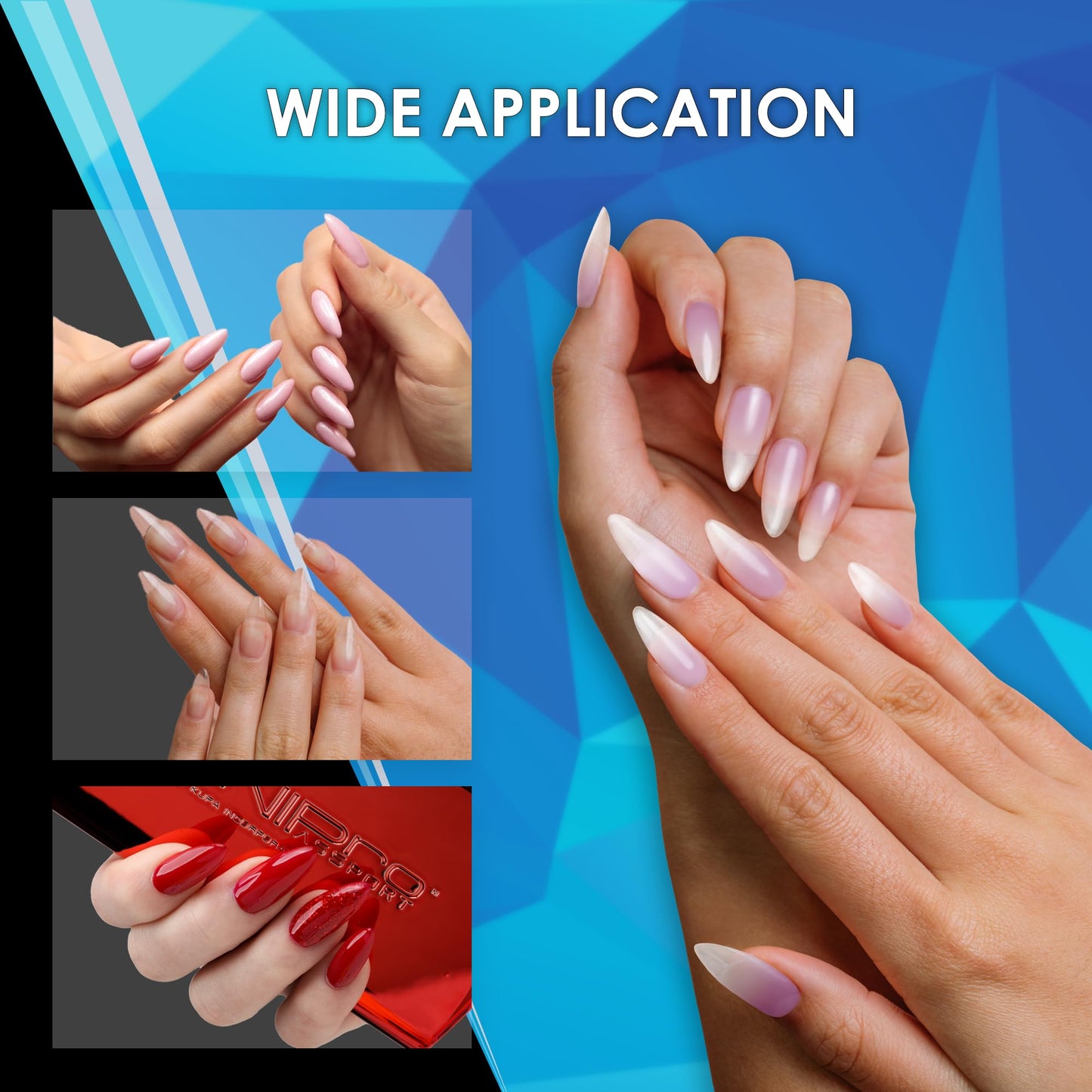 Soft Gel Tips Ultra Clear Pre-Roughened 550 pcs (Medium Round)