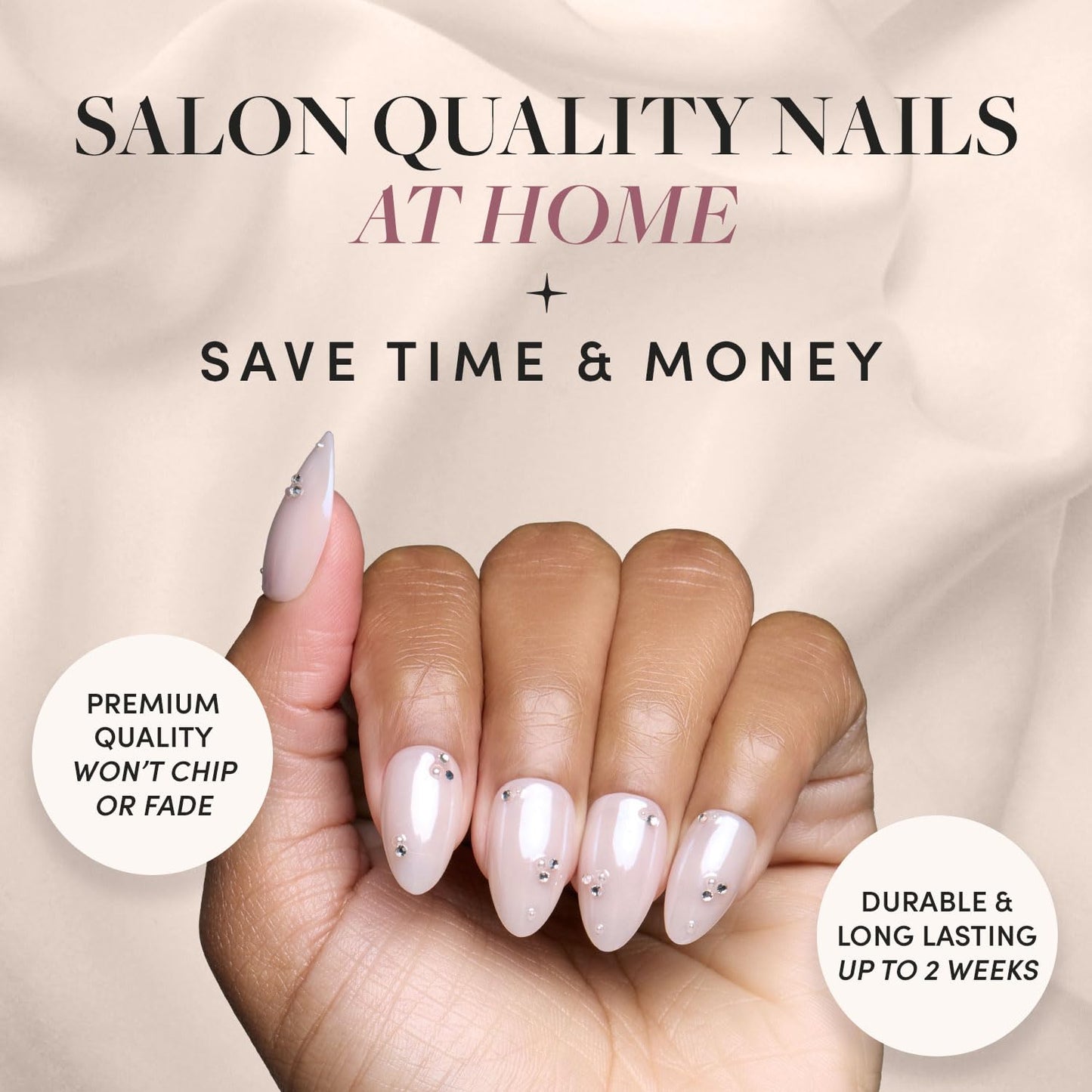 Glamnetic Press-On Nails Bundle - Fiancéd, Goal Digger & Berry Maroon | Fake Nails with a Nude Ombré | Natural Short Round False Nails with Gold Foil | Short Oval Beige-Pink Nails with a