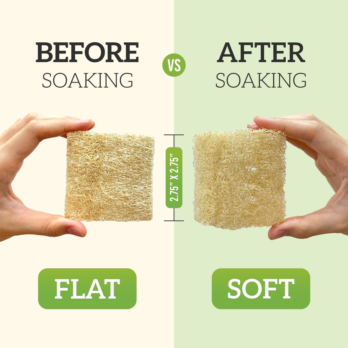 Miw Piw Natural Loofah Dish Sponge (Pack 30) Multipurpose Dish Sponges - 100% Biodegradable Compostable Dishwashing Scouring Pad Zero Waste (2.75" x 2.75" Each)