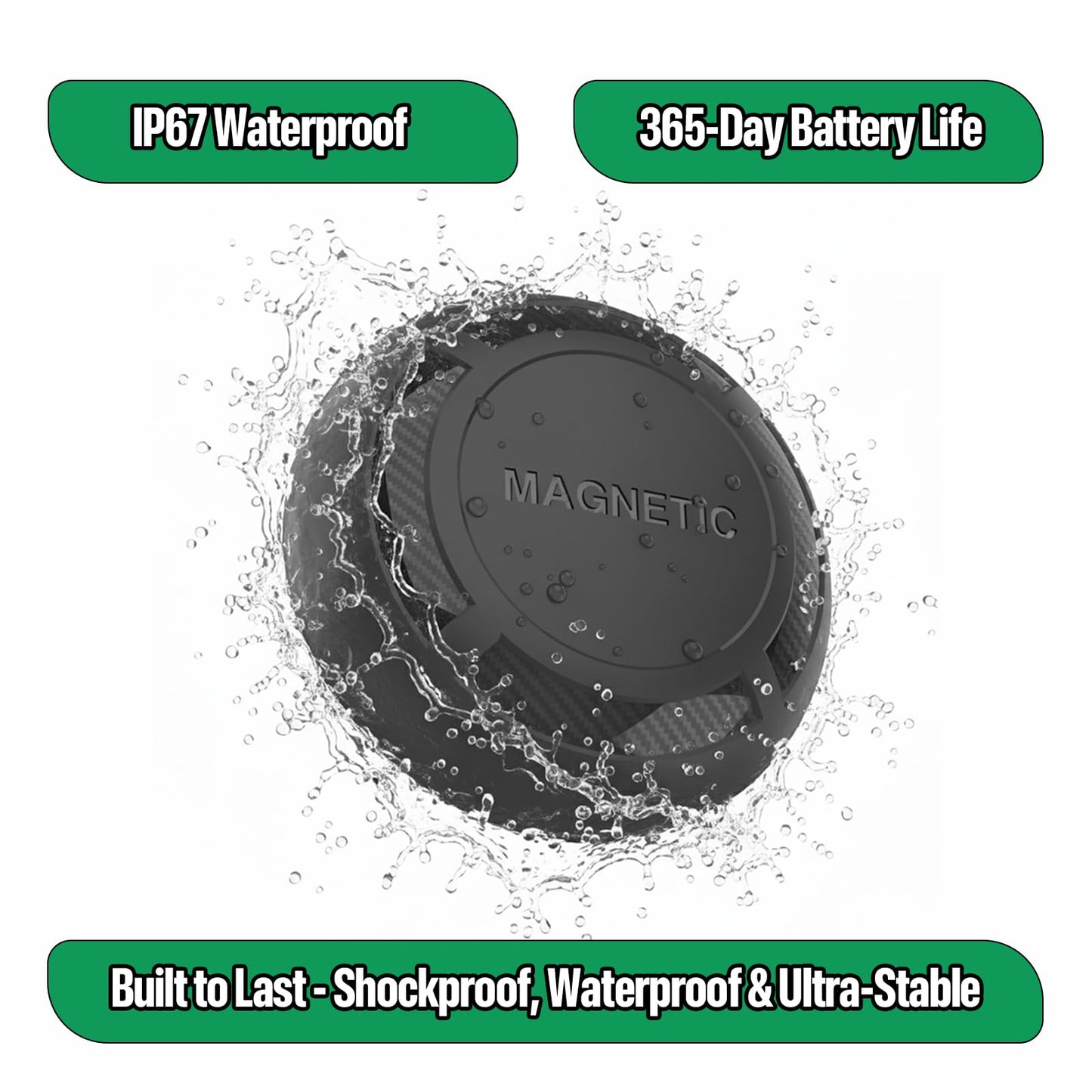 Magnetic Hidden GPS Tracker for Vehicles – 365 Days Battery Life, No Subscription, Car Tracker Device Hidden (iOS Tracker)