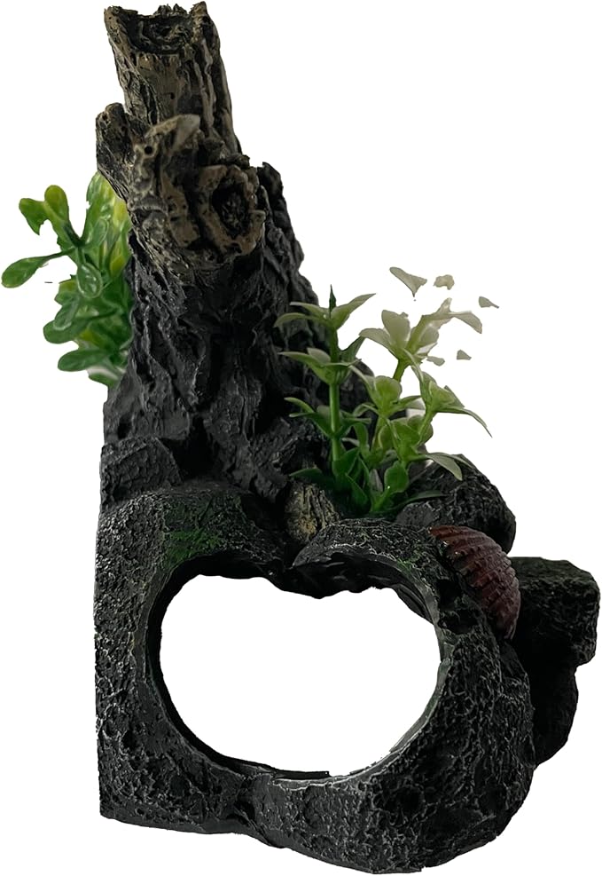 OrnaMounts Aquarium Decor Magnetic Driftwood Outcropping Ornament –Wall-Mounted Fish Tank Accessory