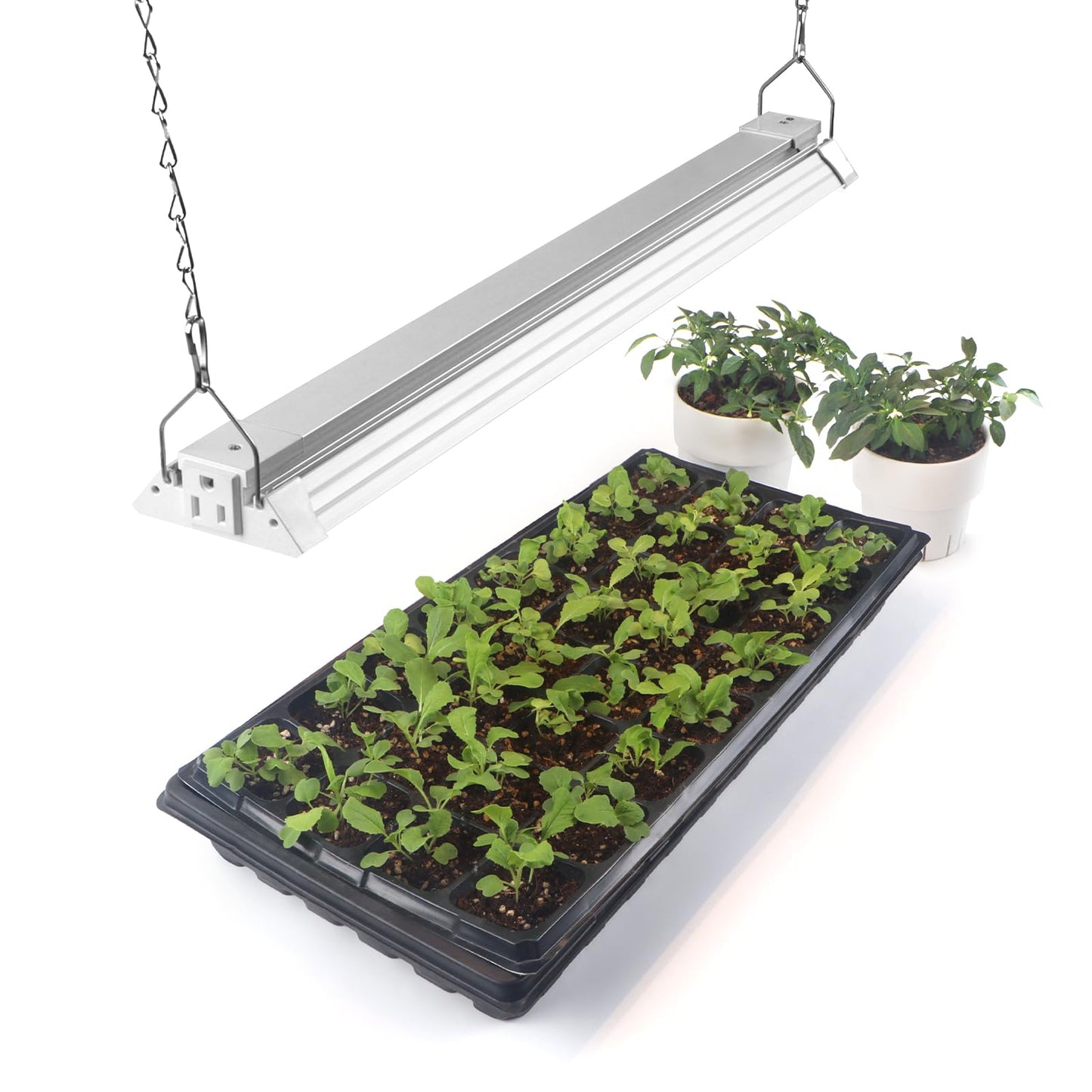 Barrina TX36 2FT LED Grow Light for Indoor Plants, 36W(200W Equivalent), High PPFD, Full Spectrum, Hanging Plant Lights for Indoor Growing, Seedlings, Vegetables, with On/Off Switch, Linkable, 1 Pack