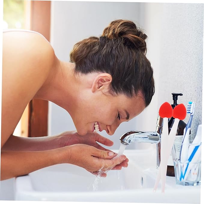6Pcs Lip Exfoliating Nose Scrub Brush Soft Skin Friendly Facial Cleansing Tools for Daily Use Travel Salon Parties Comfortable Handle for Gentle Cleaning