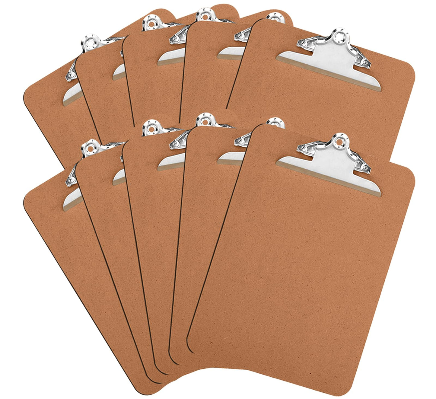 HERKKA 10 Pack Hardboard Office Clipboards - A4 Letter Size, ECO Friendly
