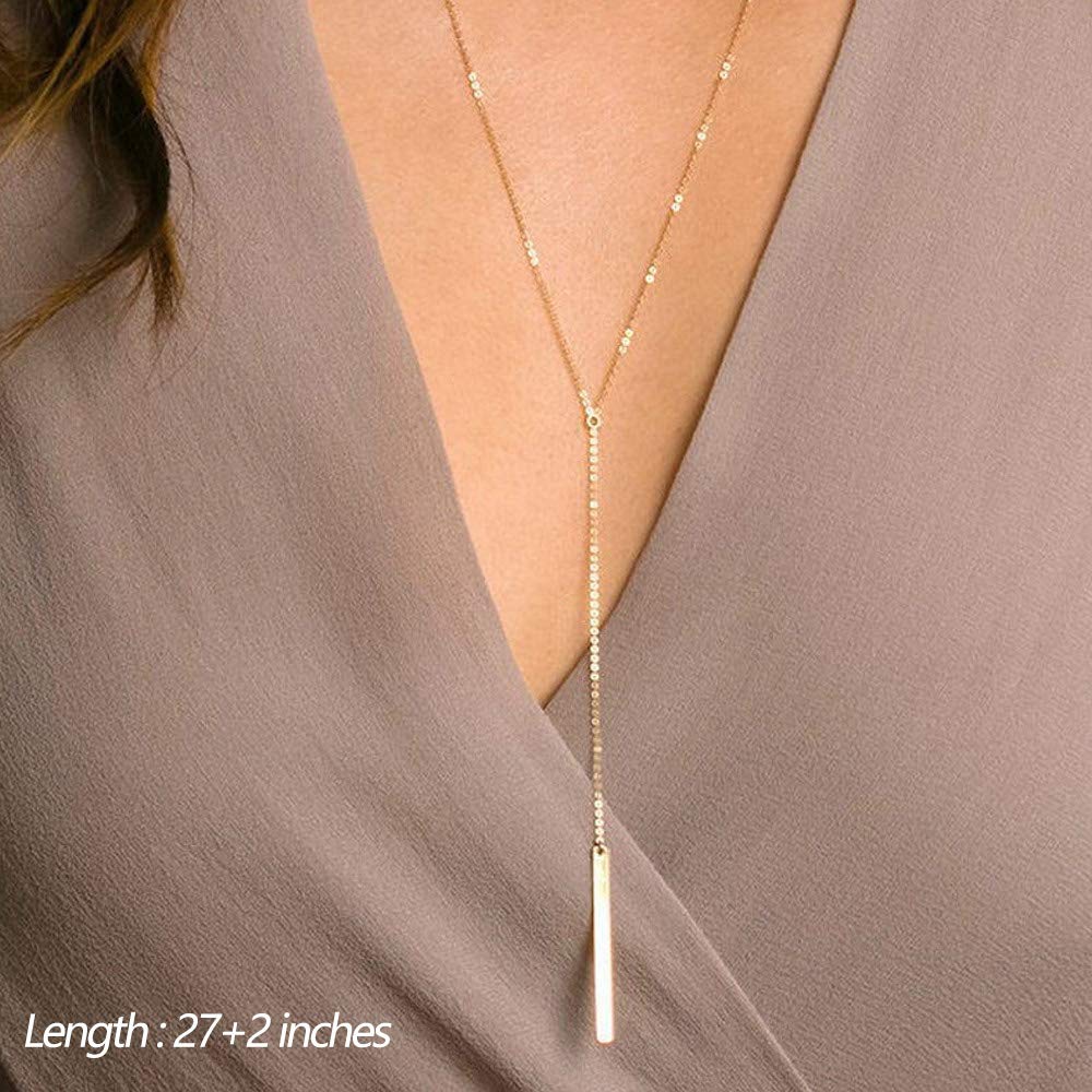 Turandoss Layered Necklaces for Women Choker Bar Hammered Disc Necklace Womens Layering Necklaces for Women