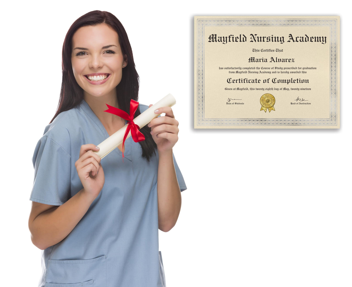 Better Office Products 50 Sheet Award Certificate Paper, Silver Foil Metallic Border, Ivory Letter Size Blank Paper, Diploma Certificates, Laser and Inkjet Printer Friendly, 8.5 x 11 Inches