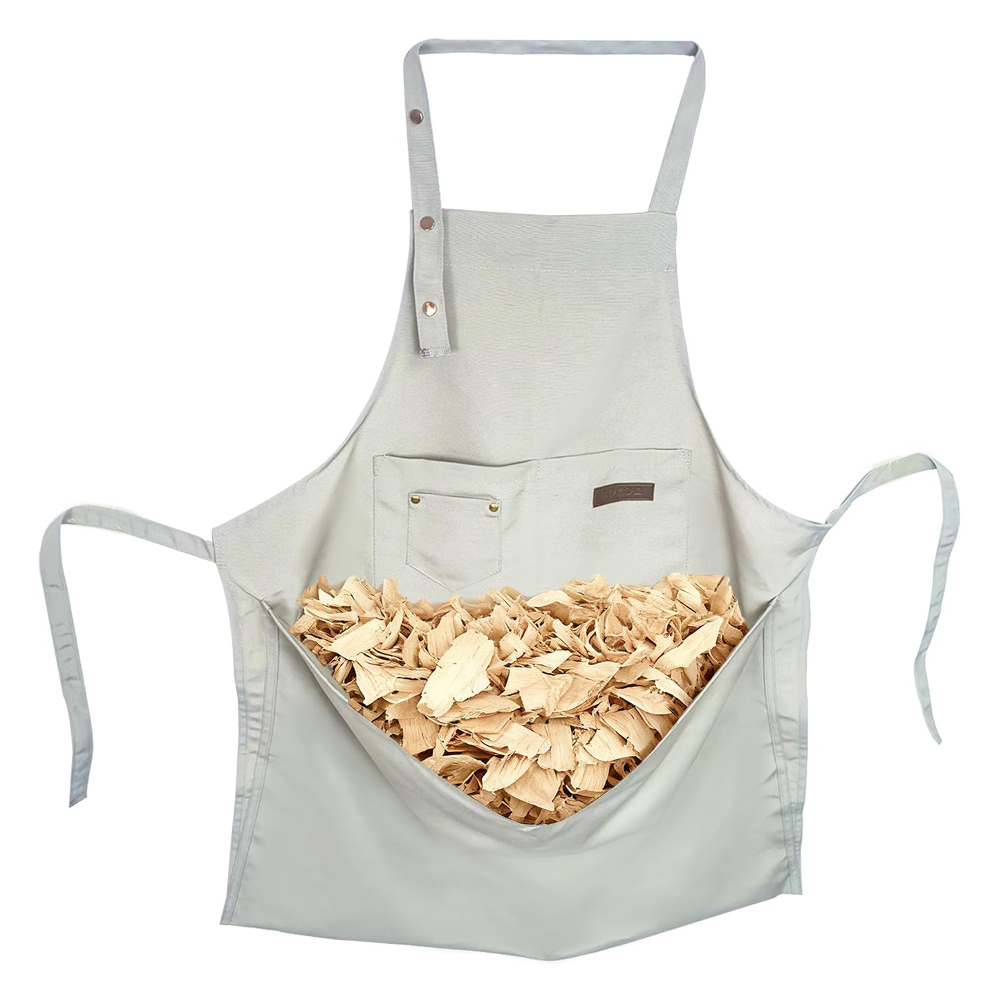 DAFENCHI Wood Carving Apron with Chip Catcher, Canvas Woodworking Carving Apron with Large Pouch for Catching Wood Chips, Adjustable Straps, for Woodworkers, Gift for Men