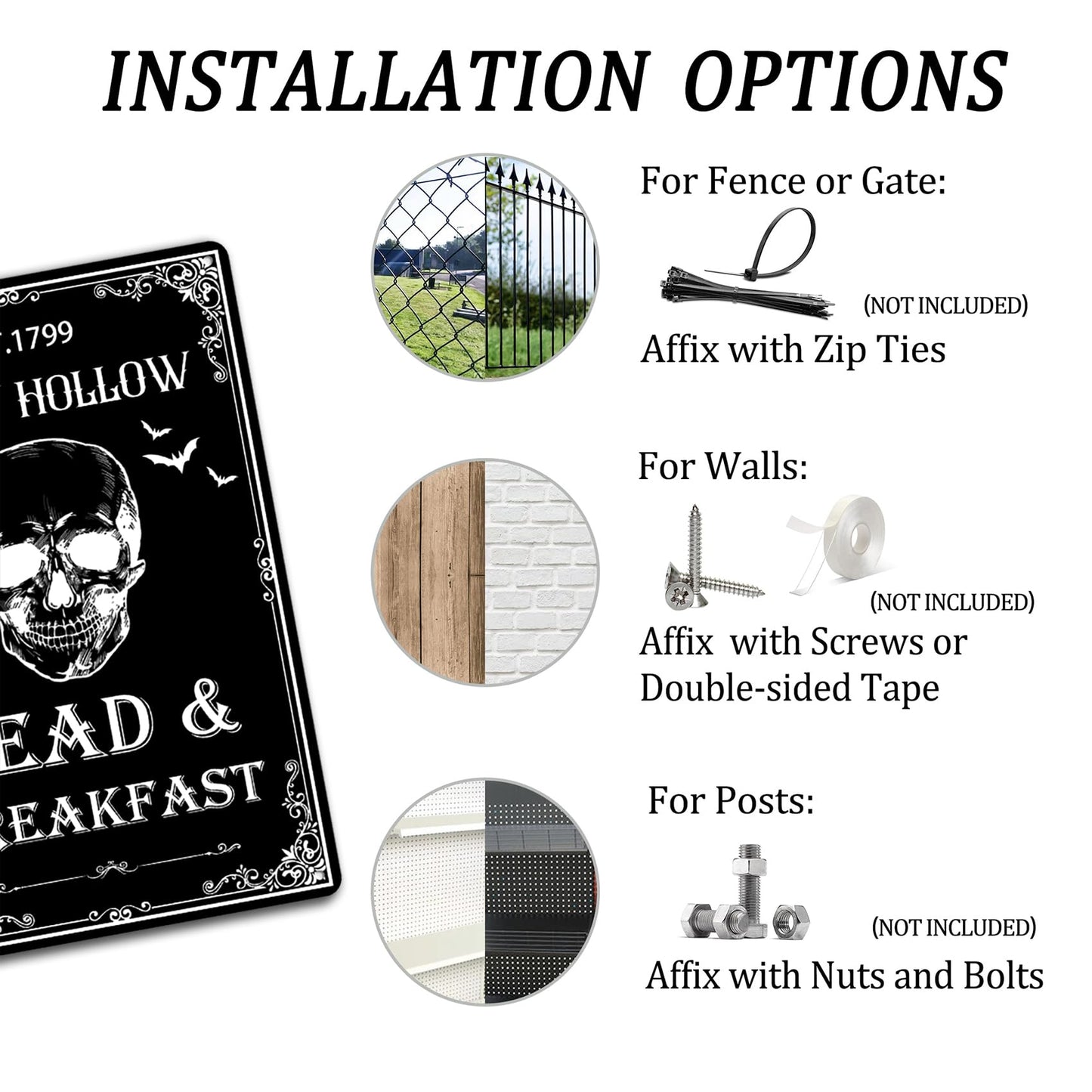 Dead And Breakfast Tin Sign Halloween Metal Signs Autumn Wall Decor Witch Ghost Pumpkin Decor Signs For Home Kitchen Cafe 8x12 Inch
