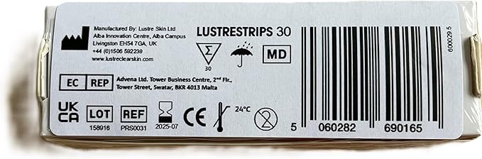 LUSTRESTRIPS - 30 Adhesive & Pressure Sensitive Strips for use with LUSTRE ClearSkin Devices | Skin Therapy | Hypoallergenic, Easy to Apply