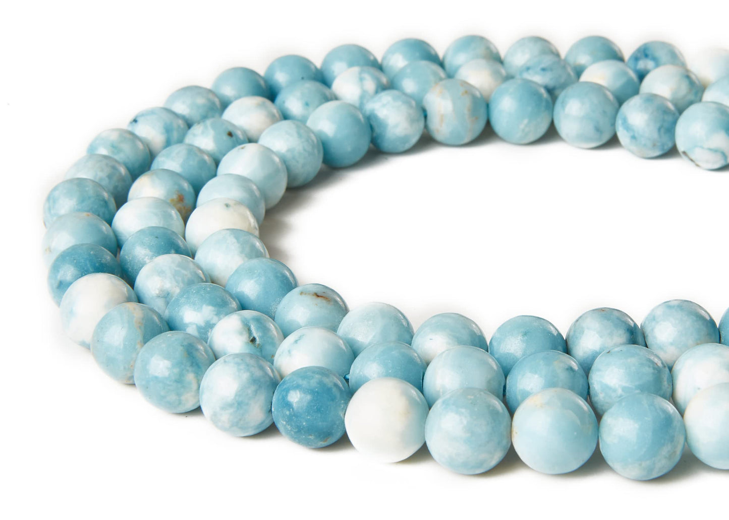 100pcs 6mm Larimar Beads Natural Gemstone Beads Round Loose Beads for Jewelry Making