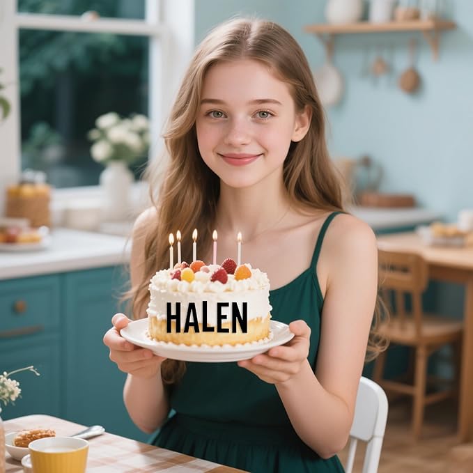 Matte Black Alphabet Cake Toppers, A–Z Set