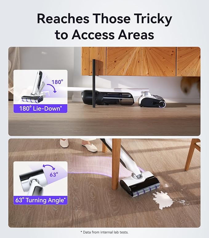 NARWAL S30 Wet Dry Vacuum Cleaner with 20000Pa Suction, 176°F Self-Cleaning, Heated Drying, Disposable Waste Bag, Tangle-Free, Cordless Vacuum Mop for Hard Floors & Edge Cleaning, Easy to Use