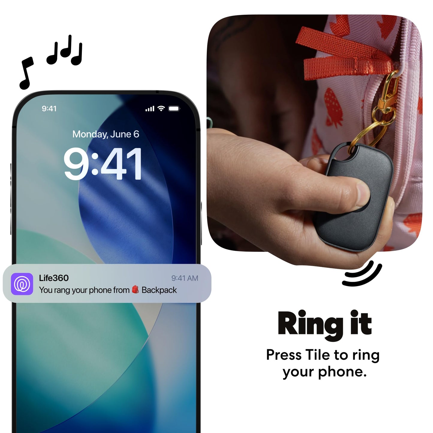 Life360 Tile Pro - Powerful Bluetooth Tracker, Key Finder and Item Locator for Keys, Bags and More. Both iOS and Android Compatible. Phone Finder. 1-Pack (Black)