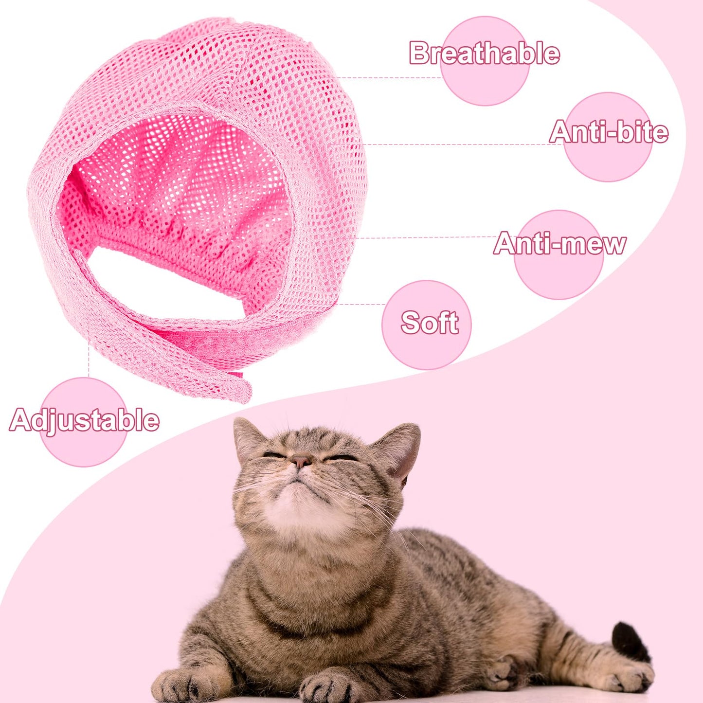 Kritkin 10 Pcs Cat Bathing Bag Set Pet Mesh Shower Bag Anti Bite and Scratch Pet Grooming for Washing Brush, Cat Muzzle, Nail Clipper, Nail File, Tick Tool(Blue and Pink)