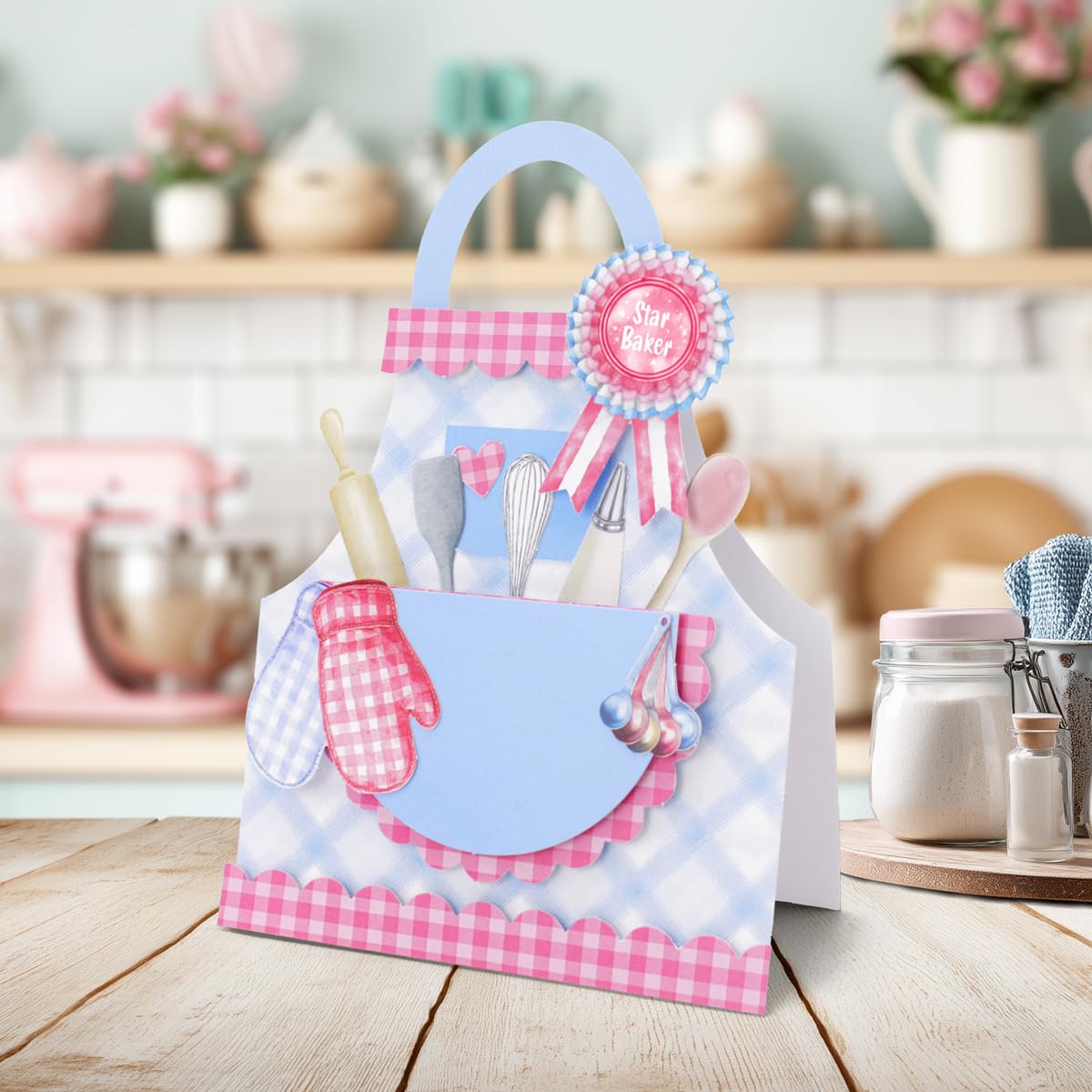 Katy Sue Handy Hobby Aprons Card Making Kit. Contains 8 Shaped Cards, 2 Sheets Die Cut Decoupage, Sticky Foam Pads, Instructions & 8 Envelopes. Apron-Themed Card Making Kits for Adults