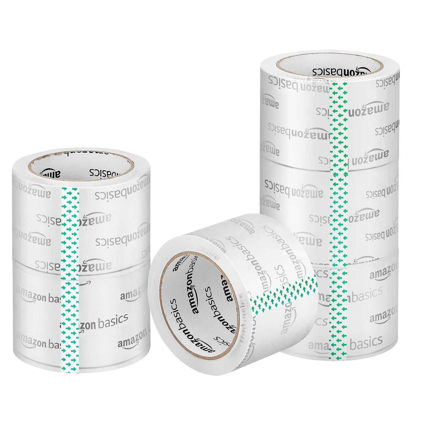 Amazon Basics Extra-Wide Packing Tape for Moving, Storage, Shipping and Sealing Boxes, Crystal Clear, Low Odor, 2.83" x 54.6 Yards, 6-Pack