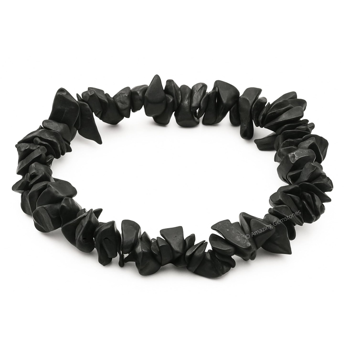 Amazing Gemstone Chips Bracelet (Shungite)