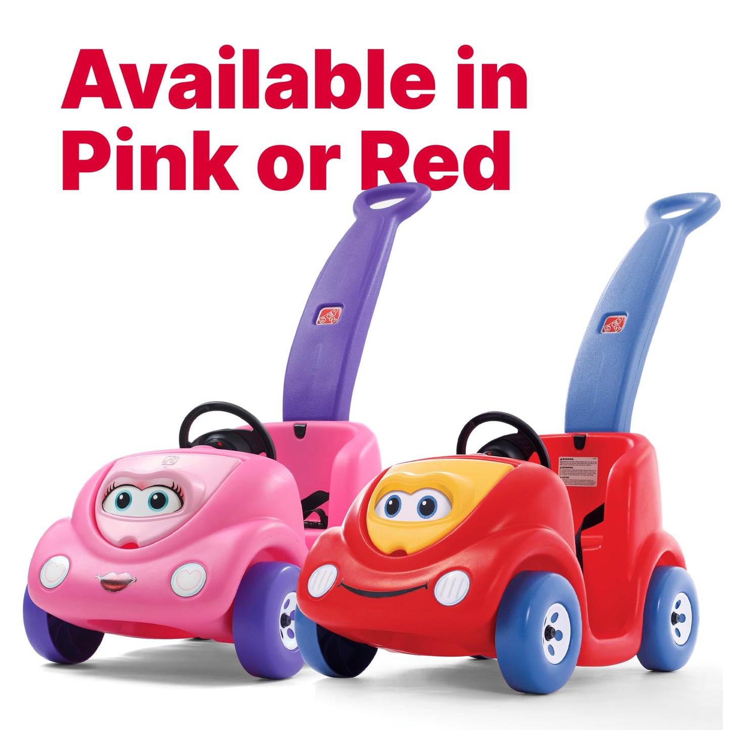 Step2 Push Around Buggy Kids Push Car, Ride On Toy, Stroller Substitute, Includes Seat Belt & Horn, Made of Durable Plastic, Max Weight 50 lbs., For Toddlers 1.5-4 Years Old, Pink