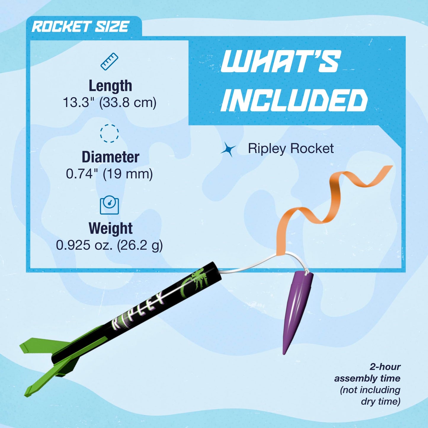Estes 0653 Ripley Rocket Rocket-Building Kit, Intermediate Flying-Model-Rocket Kit for Ages 10+