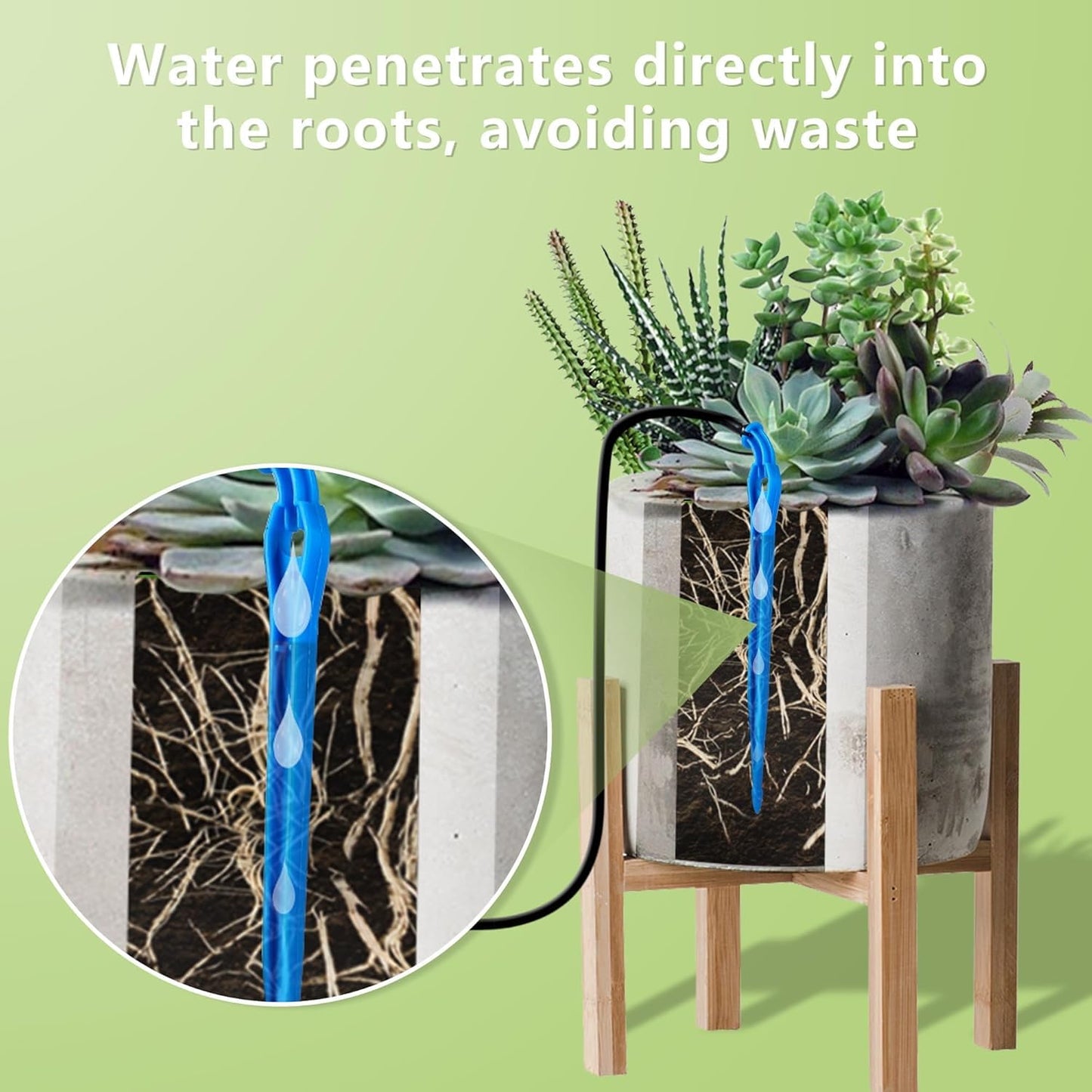 Automatic Drip Irrigation Kit,Indoor Automatic Watering System for Plants,Self Watering System for 15 Potted Plants，Automatic Drip Irrigation Kit Programmable Water Timer