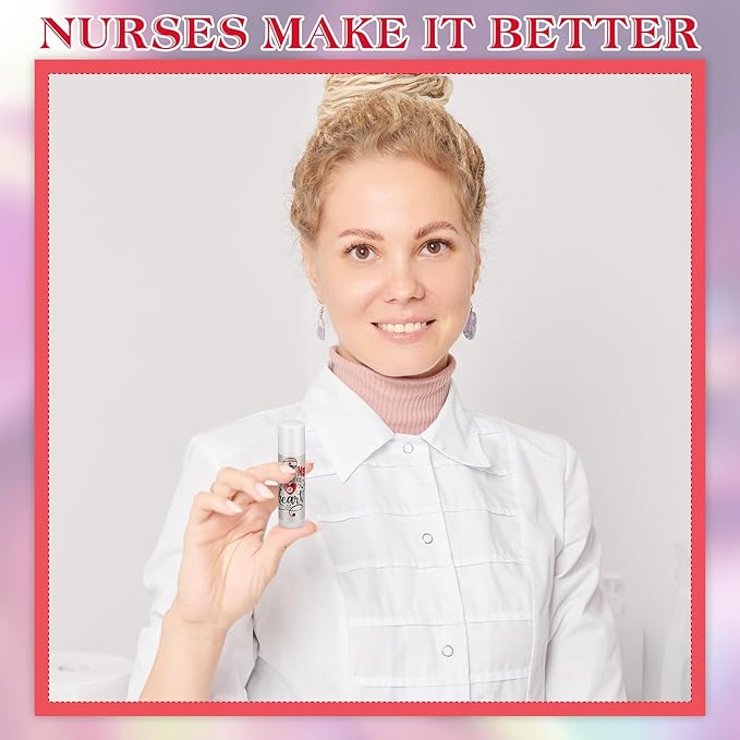 72 Sets Nurse Appreciation Gifts Bulk Nurse Week Gifts Lip Balm Party Gifts Thank you Inspirational Gifts with Gift Bag and Card for Nurse Day CNA Week Nursing Assistant Dental, 9 Styles