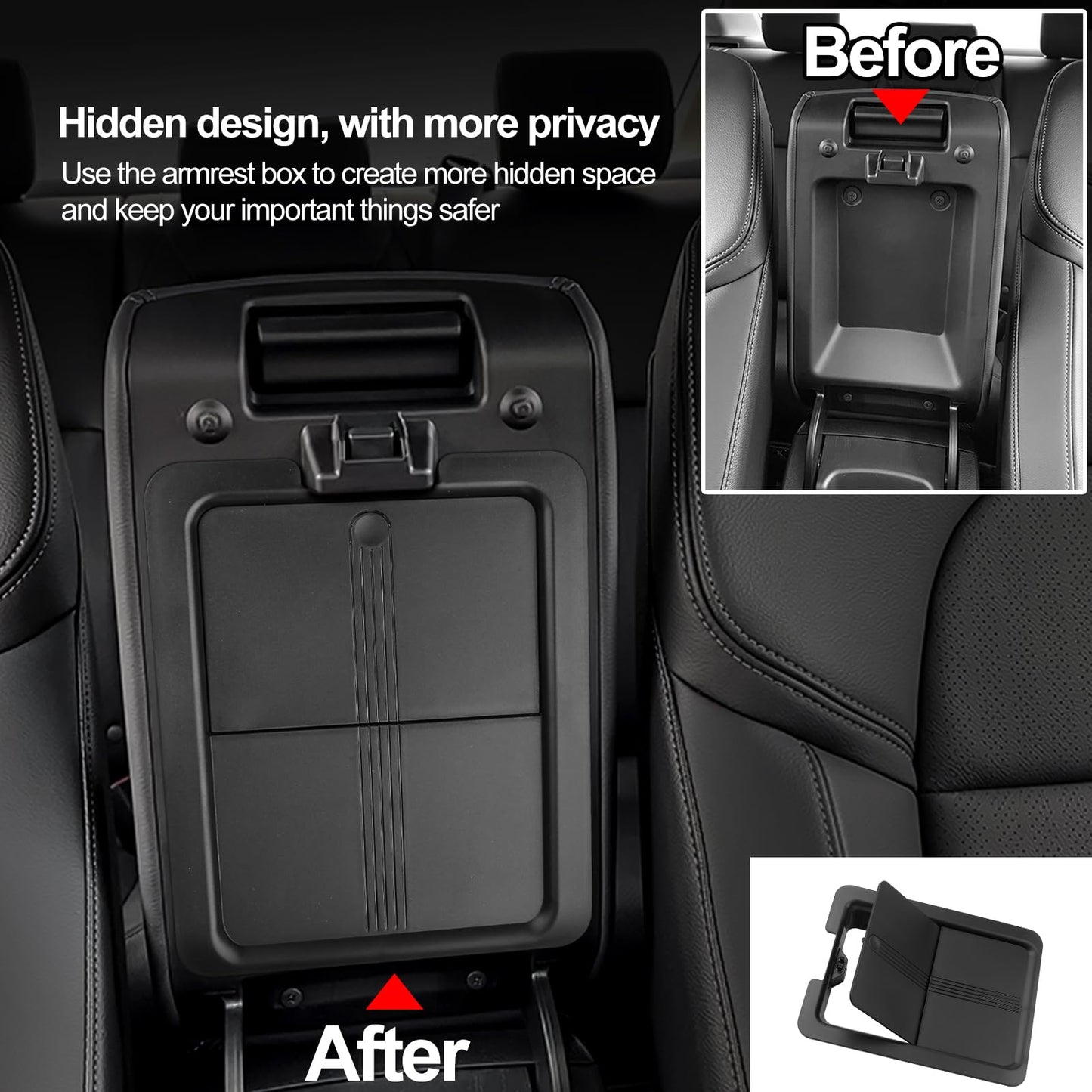 Thenice for 11th Gen Civic Center Console Organizer Armrest Box Tray Glovebox Hidden Storage Compartment Compatible with Honda Civic 2026 2025 2024 2023 2022 Accessories -3PCS