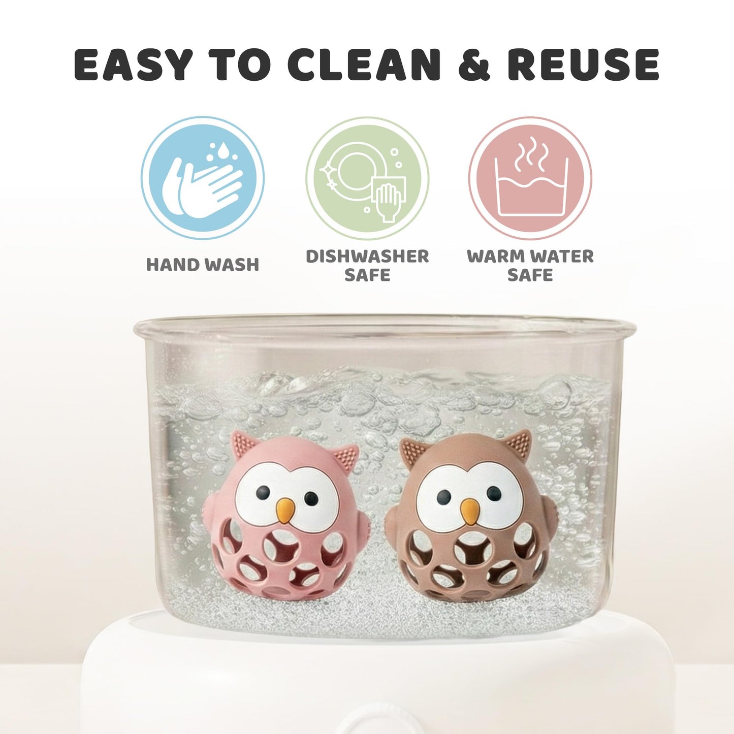 Baby’s Way Teething Toy – Owl Silicone Teether Toy for Babies 3–6 Months Toys for 6–12 Months – Baby Teething Relief, Silicone Teethers for Babies