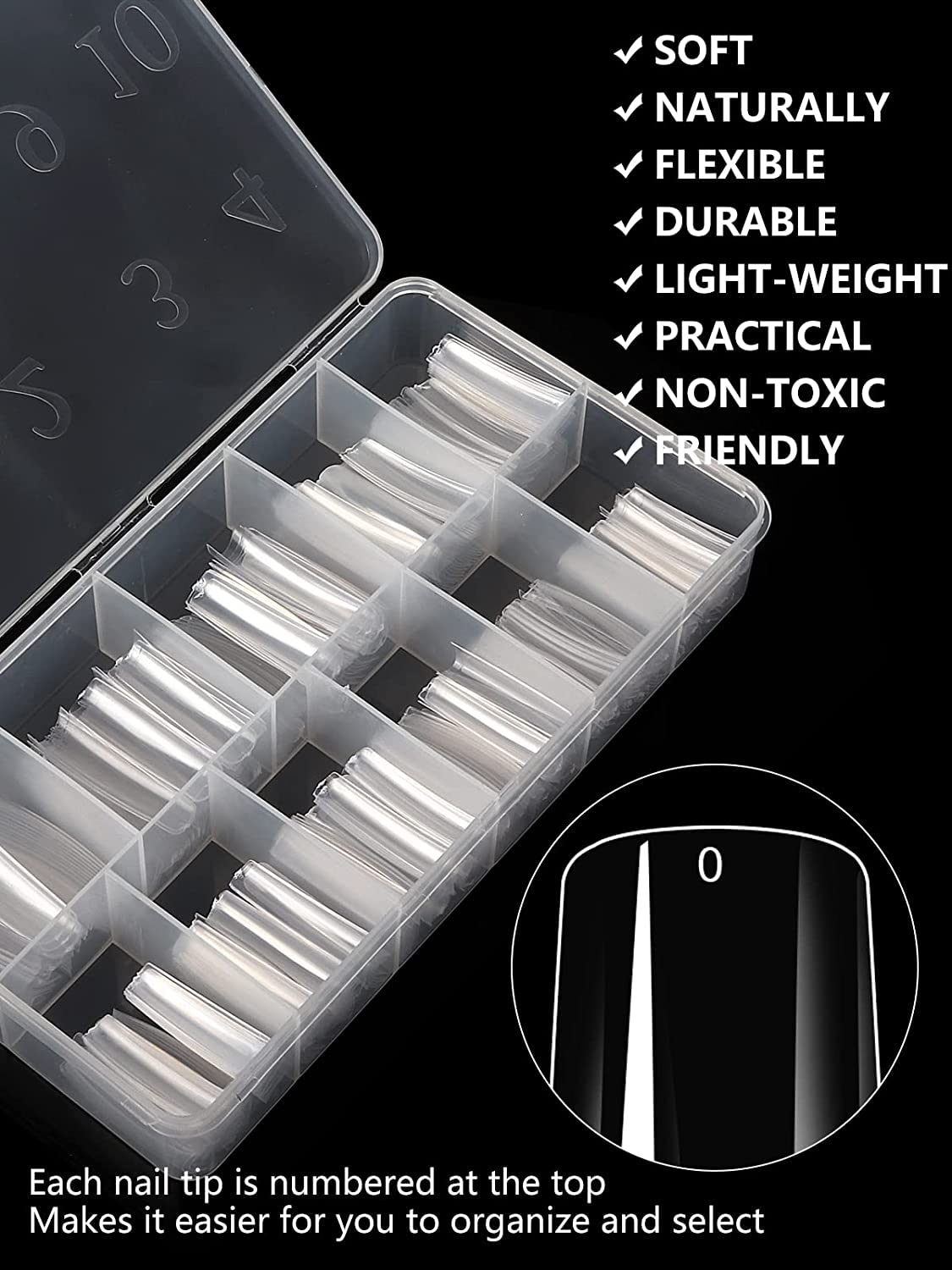 Yokilly Nail Brush Set, 6 PCS Acrylic Nail Art Brush Nail Polish Brush 4PCS Crystal Dappen Dish for Acrylic Nails & 550 PCS Clear Coffin Nail Tips for Professional Acrylic Nails