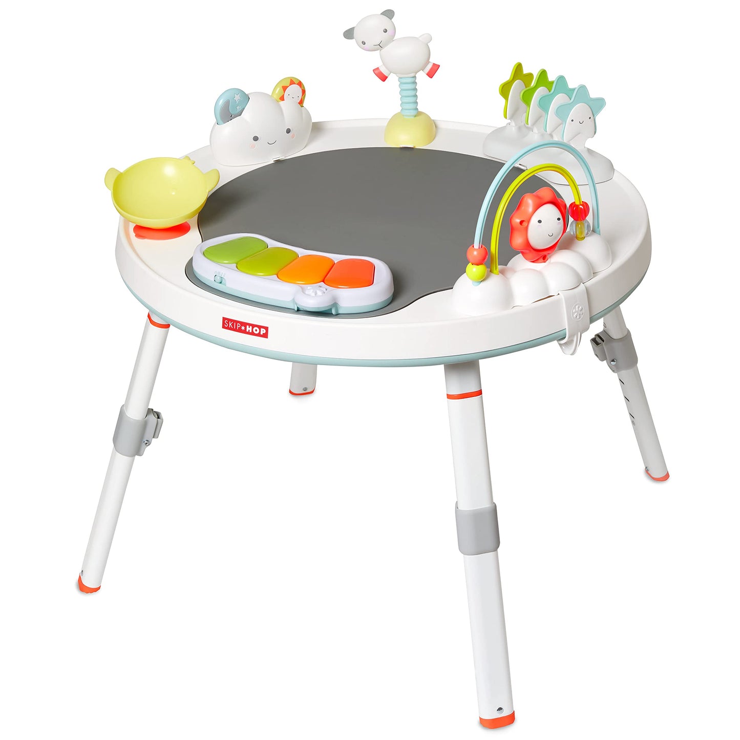 Skip Hop Gift Set of 3 in 1 Baby Activity Center, 4mo+, Silver Lining Cloud + Skip Hop 3-Stage Developmental Learning Crawl Toy, Explore & More Follow-Me Bee