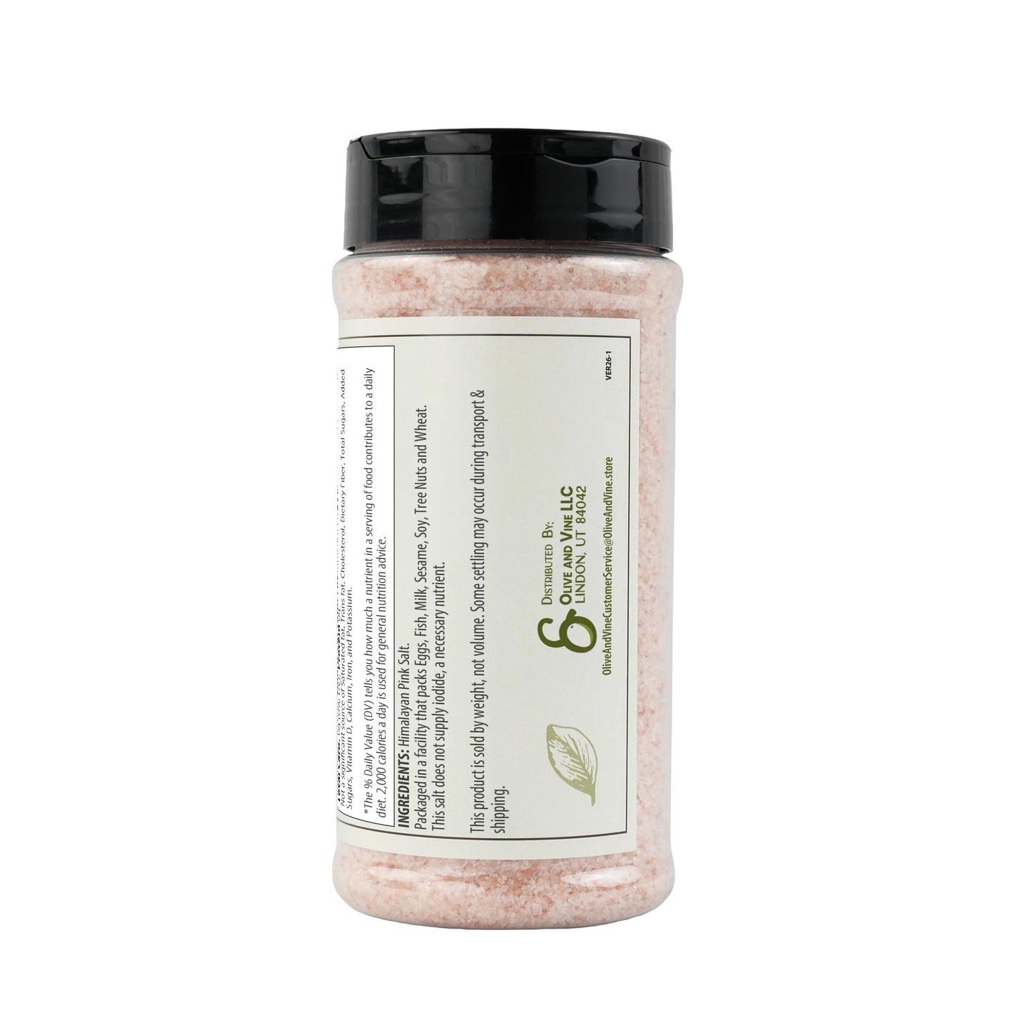 Olive & Vine Himalayan Pink Salt, Subtle Flavor, For Seasoning & Cooking, Rich Tradition, Authentic Taste, For Global Recipes (1.2 Pound)