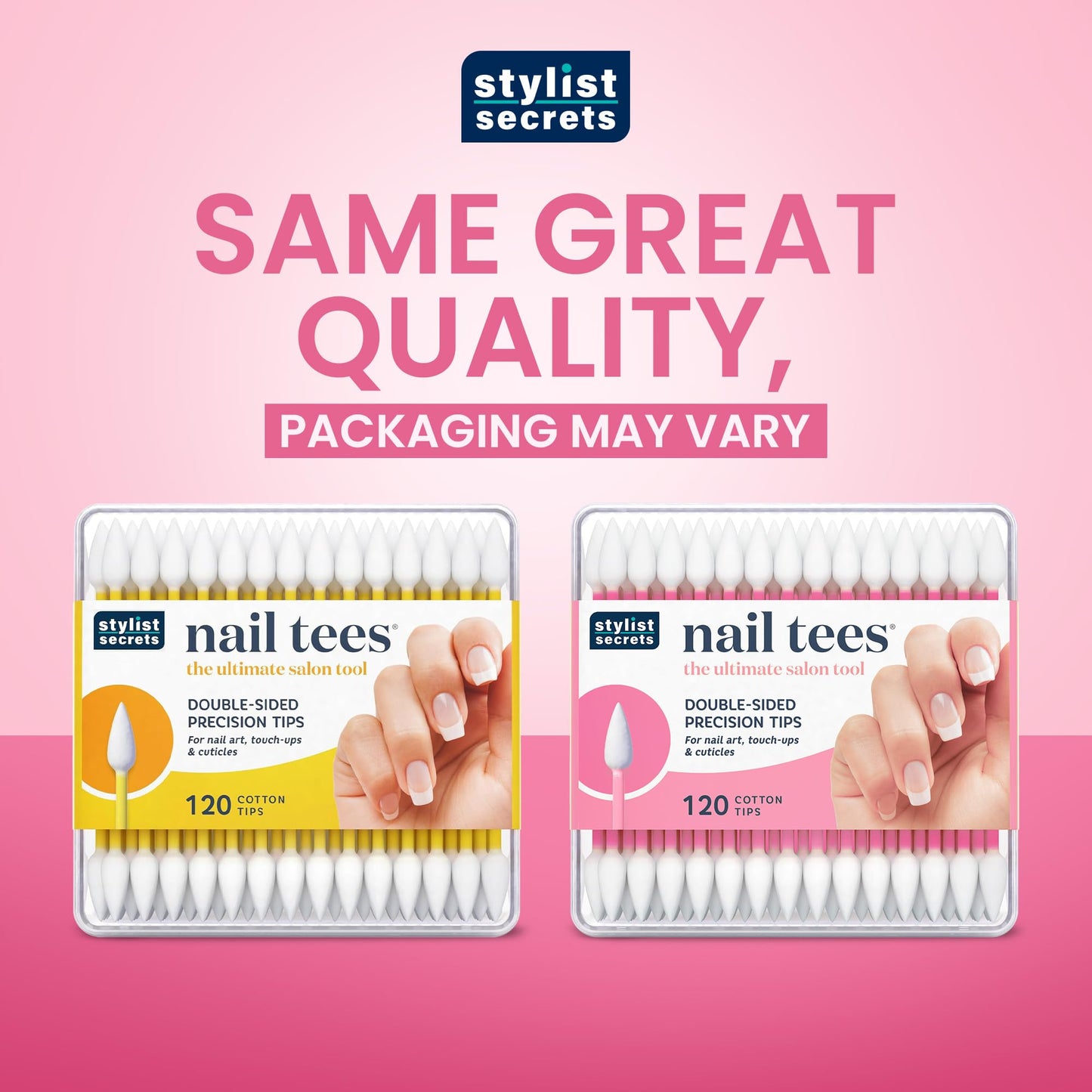 Fran Wilson NAIL TEES COTTON TIPS 120 Count (12 PACK) - The Ultimate Nail Tool, Multi-Purpose Double-sided Swabs with Pointed Ends for Precise Touch-ups and the Perfect At-Home Manicure & Pedicure