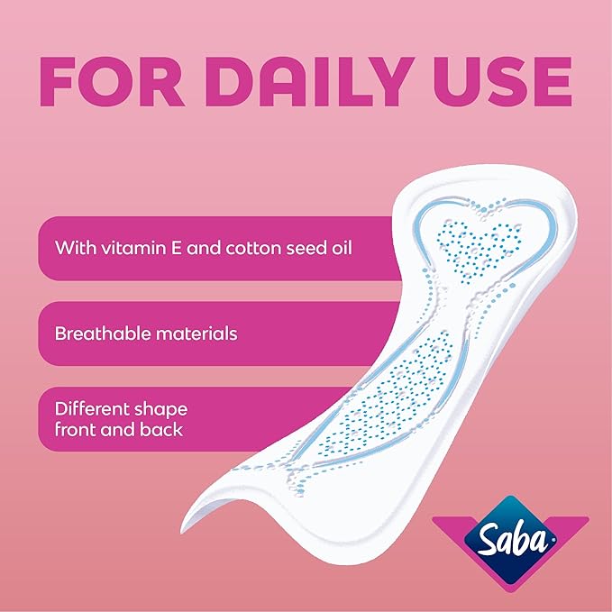 Saba Diarios Regular Pantiliners | All Day Freshness & Comfort Panty Liners for Women | Feminine Care Designed for All Body Sizes | Care Free Rapid Absorption | 160 Pantiliners (4 Packages, 40