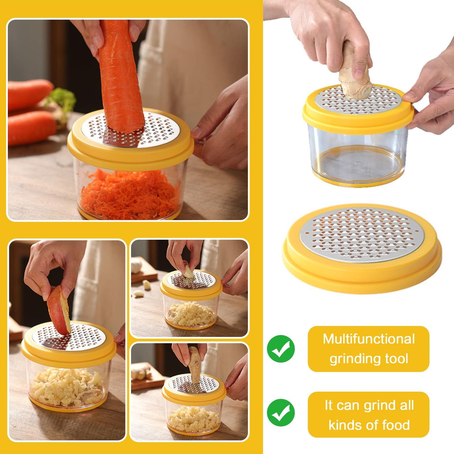 AACGIN Corn Cob Stripper, Corn Peeler for Corn on the Cob, Quick Corn Cutter Tool, Corn shucker off the Cob with Bowl & Safety Handle [Yellow]
