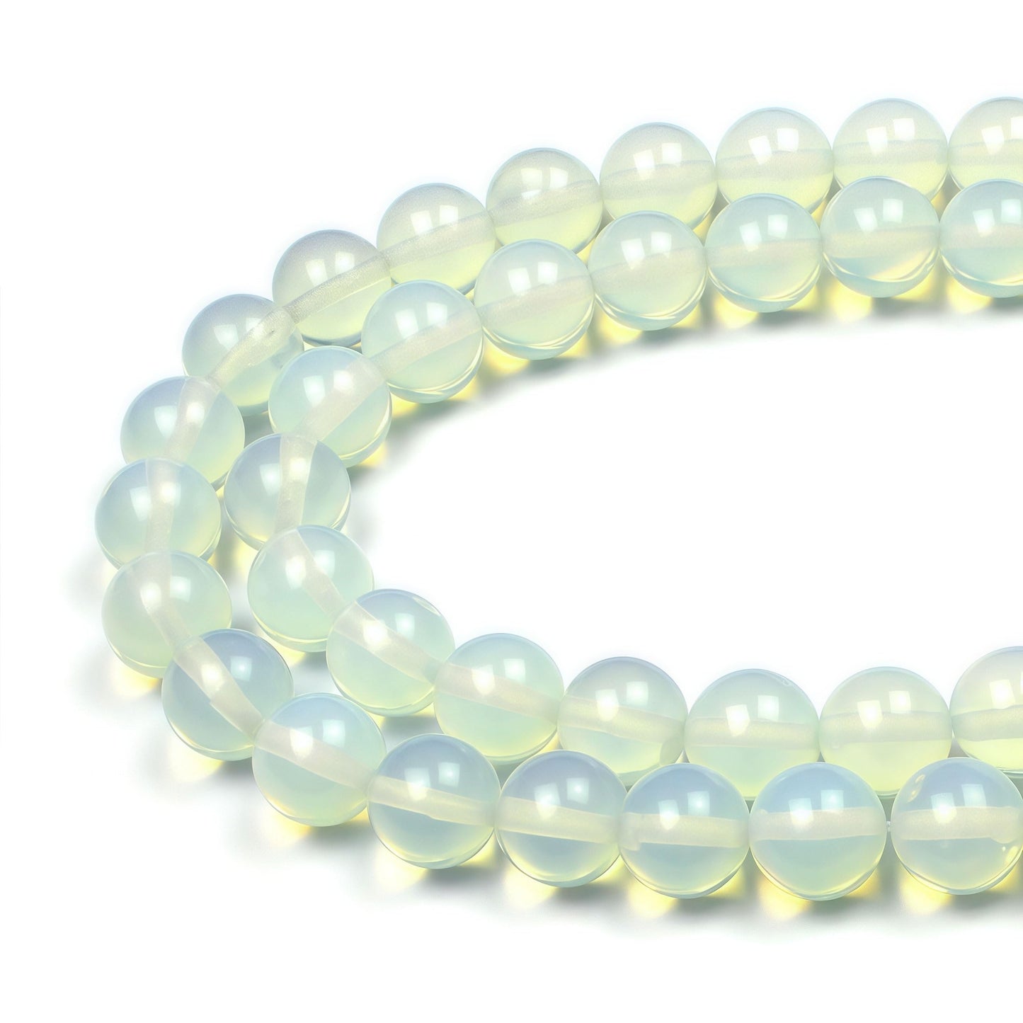 MJDCB Synthetic Opal Round Crystal Energy Stone Beads Healing Power for Jewelry Making (6mm)