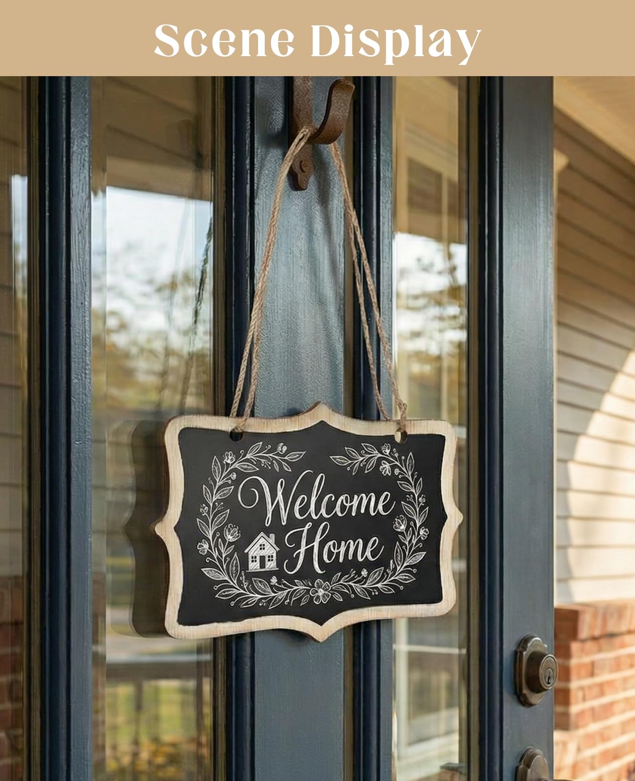 DAWZMR 10 PCS Large 5.9×9 inche Hanging Chalkboard Signs, Double Sided Erasable Message Board with 10 PCS Long Hanging String & 7 PCS Color Pen & 2 PCS Cleaning Cloth for Partys