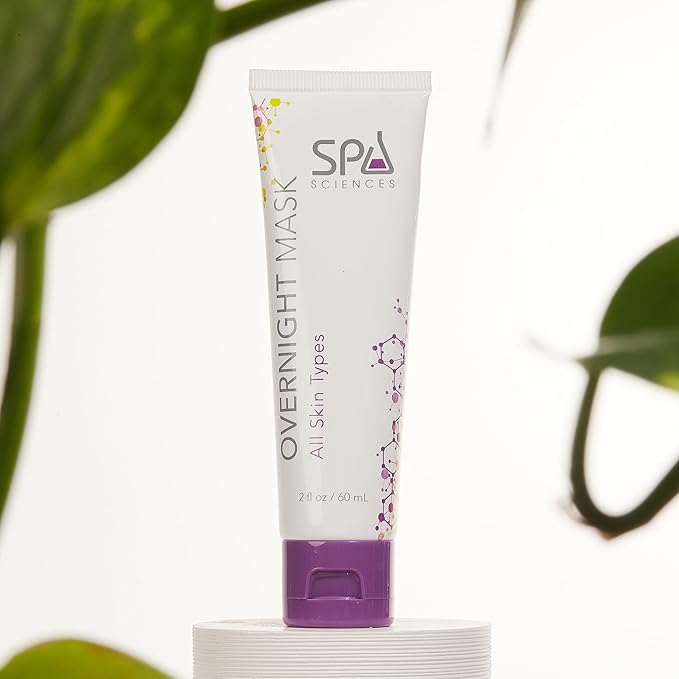 SPA SCIENCES - Overnight Mask - Made in the USA - Hydrating Formula - With Fruit Extracts, Allatonin, and Herbal Extracts - Replenish, Revive, Soothe - Vegan - For All Skin Types - 2.3oz
