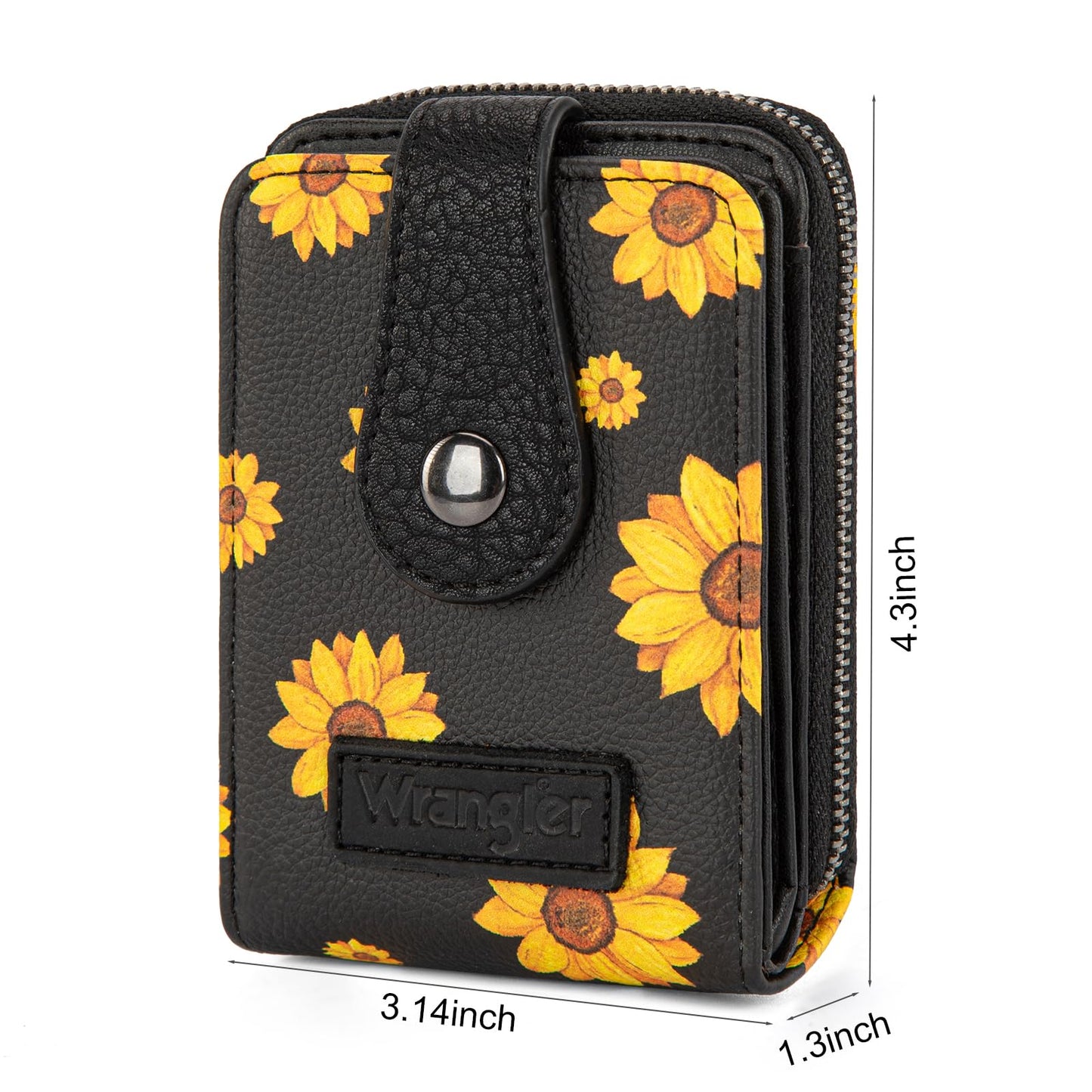 Montana West X Wrangler Wallet Women Small Credit Card Holder with Rfid Blocking Zip Credit Card Case,Compact & Easy to Carry Gifts for Women