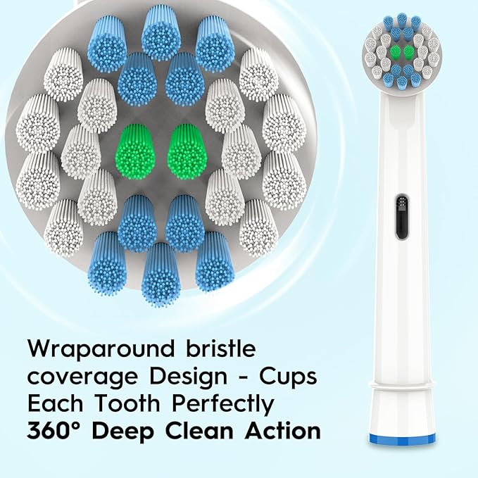 Replacement Toothbrush Heads Compatible with Oral B Pro 1000 Electric Toothbrush,Replacement Brush Heads Refill for Genius X,Smart 1500,Pro 5000,16 Count