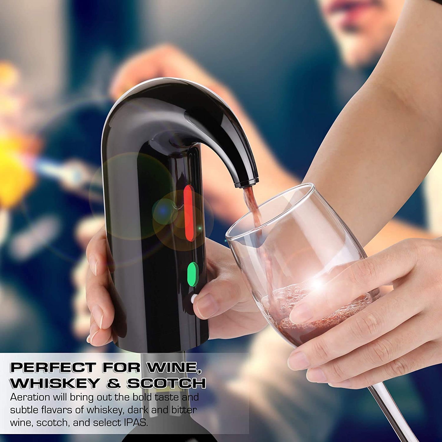 Electric Wine Aerator Dispenser Set – Automatic Wine Decanter & Pourer with LED Display, Best Sellers Rechargeable Wine Pump & Stopper, Perfect Christmas Gifts for Wine Lovers