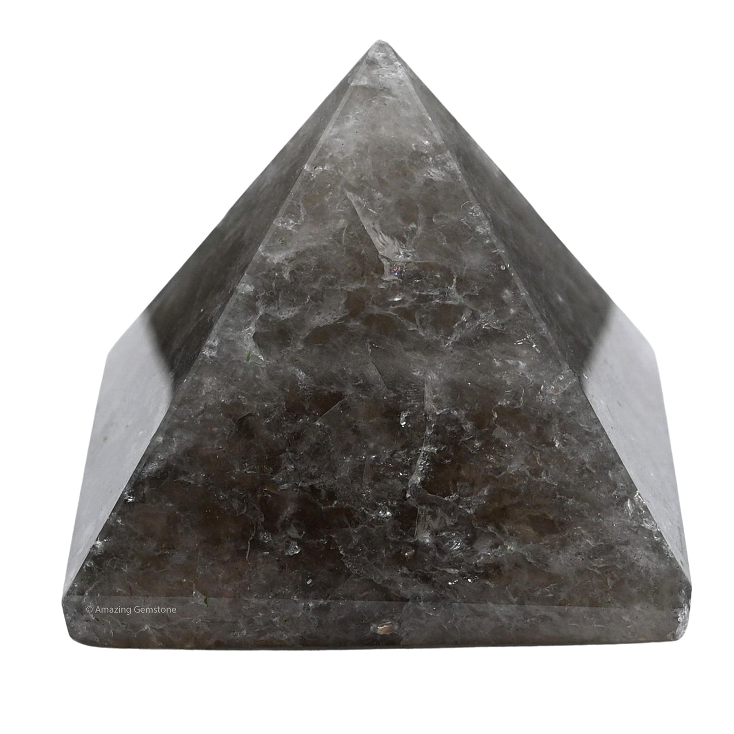 Amazing Gemstone Smoky Quartz Pyramid Crystal Healing Stones - 2" Great Pyramid Figurine of Natural Stone Pyramid for Meditation, Reiki, Chakra Balancing and Crystal Pyramids Grid