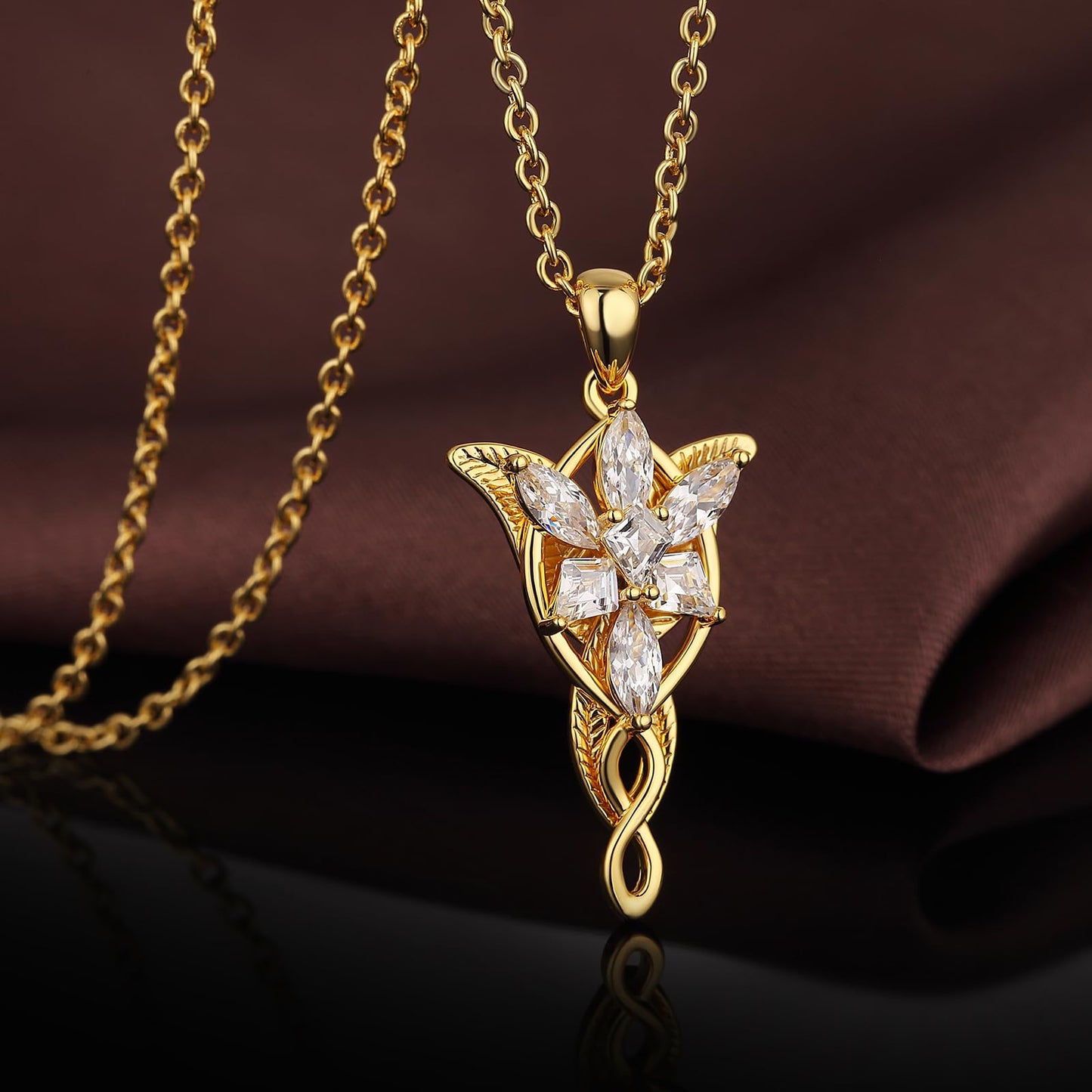 jiamiaoi Arwen Evenstar Pendant Necklace - Lord of the Rings Pendant Necklace