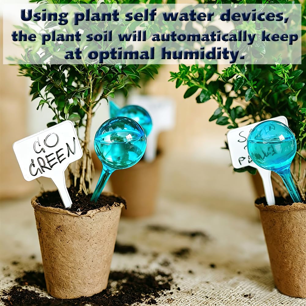 10pcs Plant Self Watering Globe Stakes, Plant Watering Stakes Automatic Plant Watering Bulb System Spikes, Flower Automatic Watering Device, Garden Self Waterer for Indoor Outdoor Plant