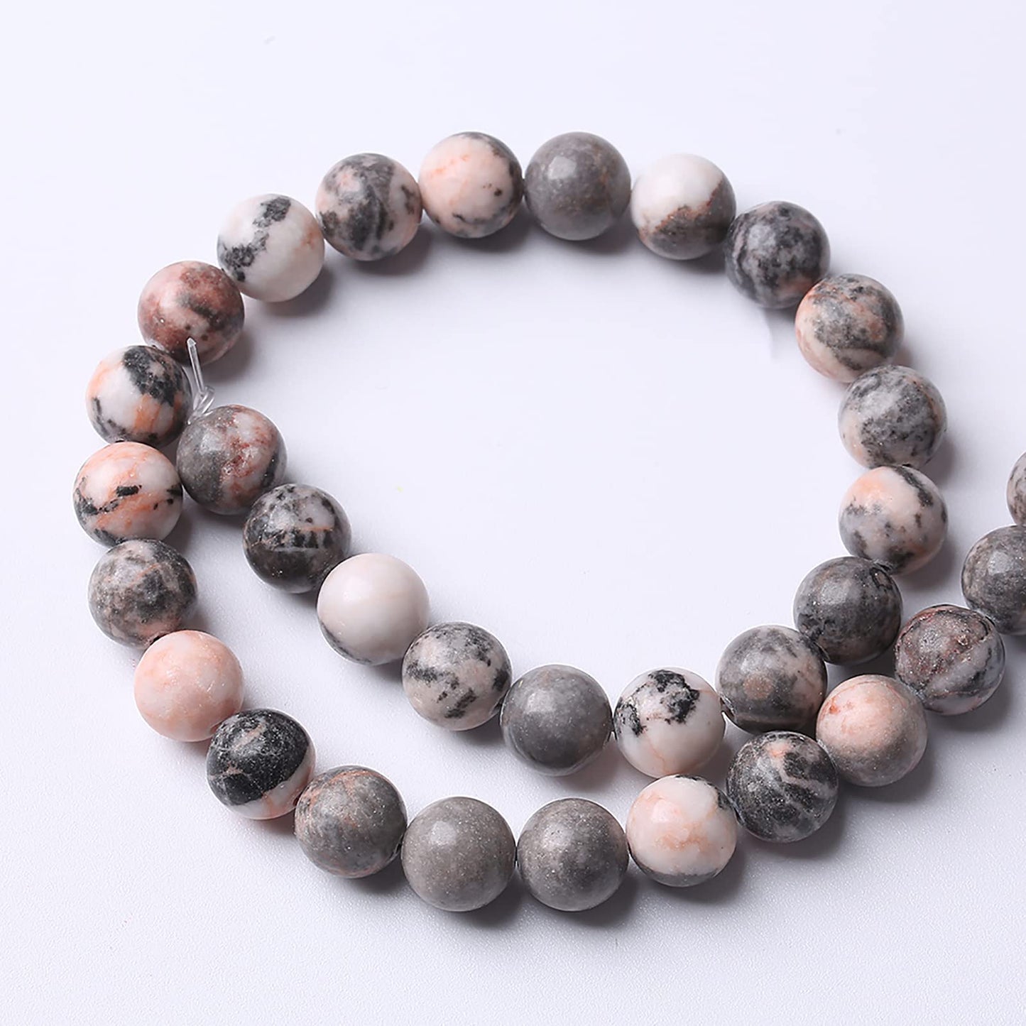 90pcs 4mm Natural Pink Zebra Jaspers Beads Round Loose Beads for Jewelry Making DIY Bracelet Crystal Energy Healing Power Stone (4mm, Pink Zebra Jaspers)