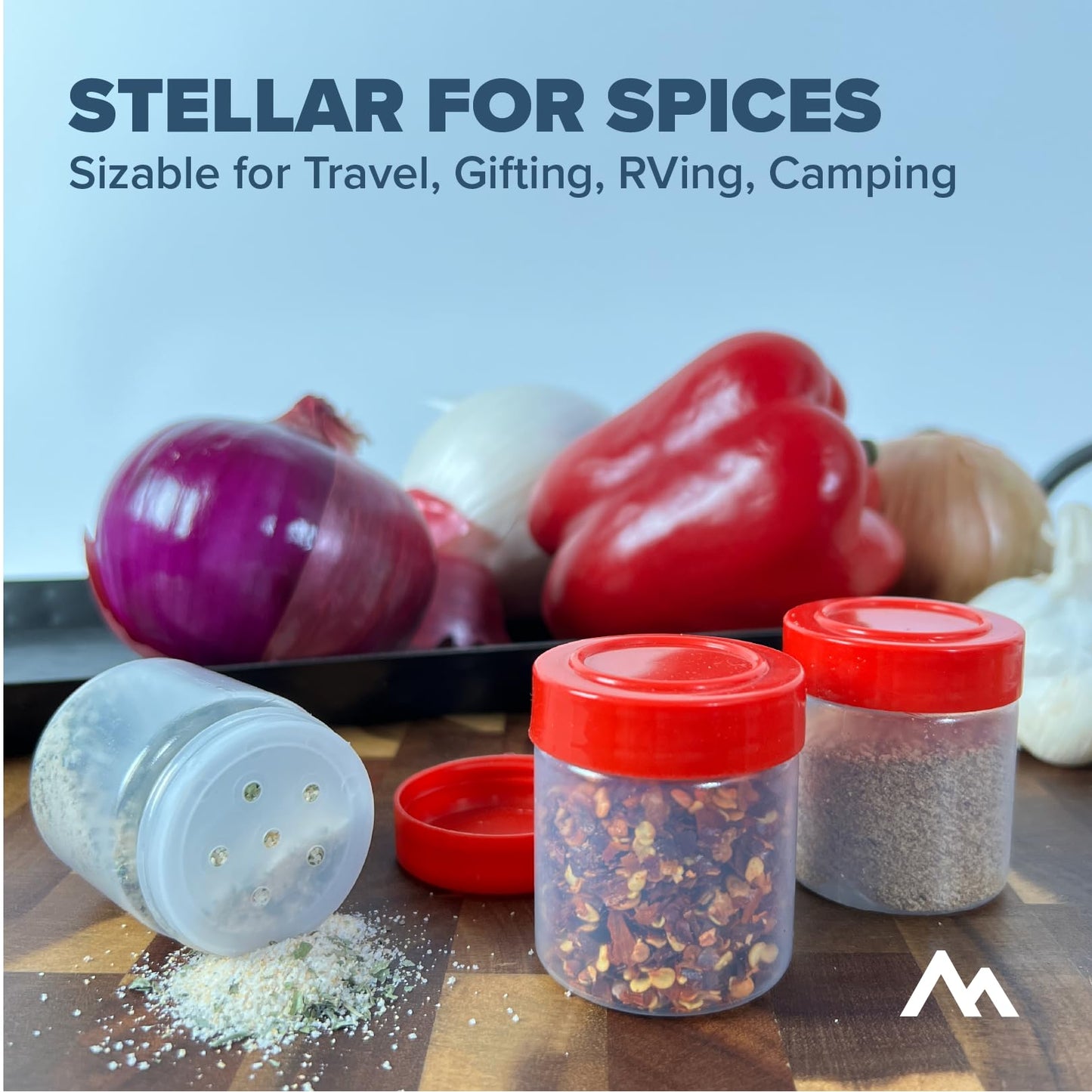 Pinnacle Mercantile 9 Pack 1oz Mini Plastic Spice Jars Bottles Containers with Sifter and Cap