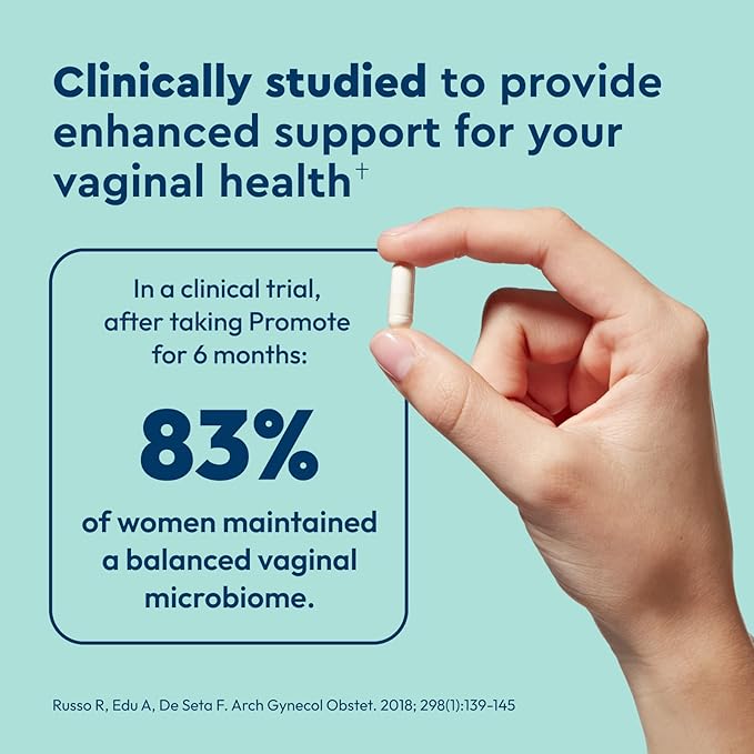 Uqora Promote - Support Vaginal Health* - Probiotic for Women with Lactoferrin, Lactobacillus Acidophilus & Lacticaseibacillus Rhamnosus - Vaginal Probiotics - Gluten-Free - 15 Capsules