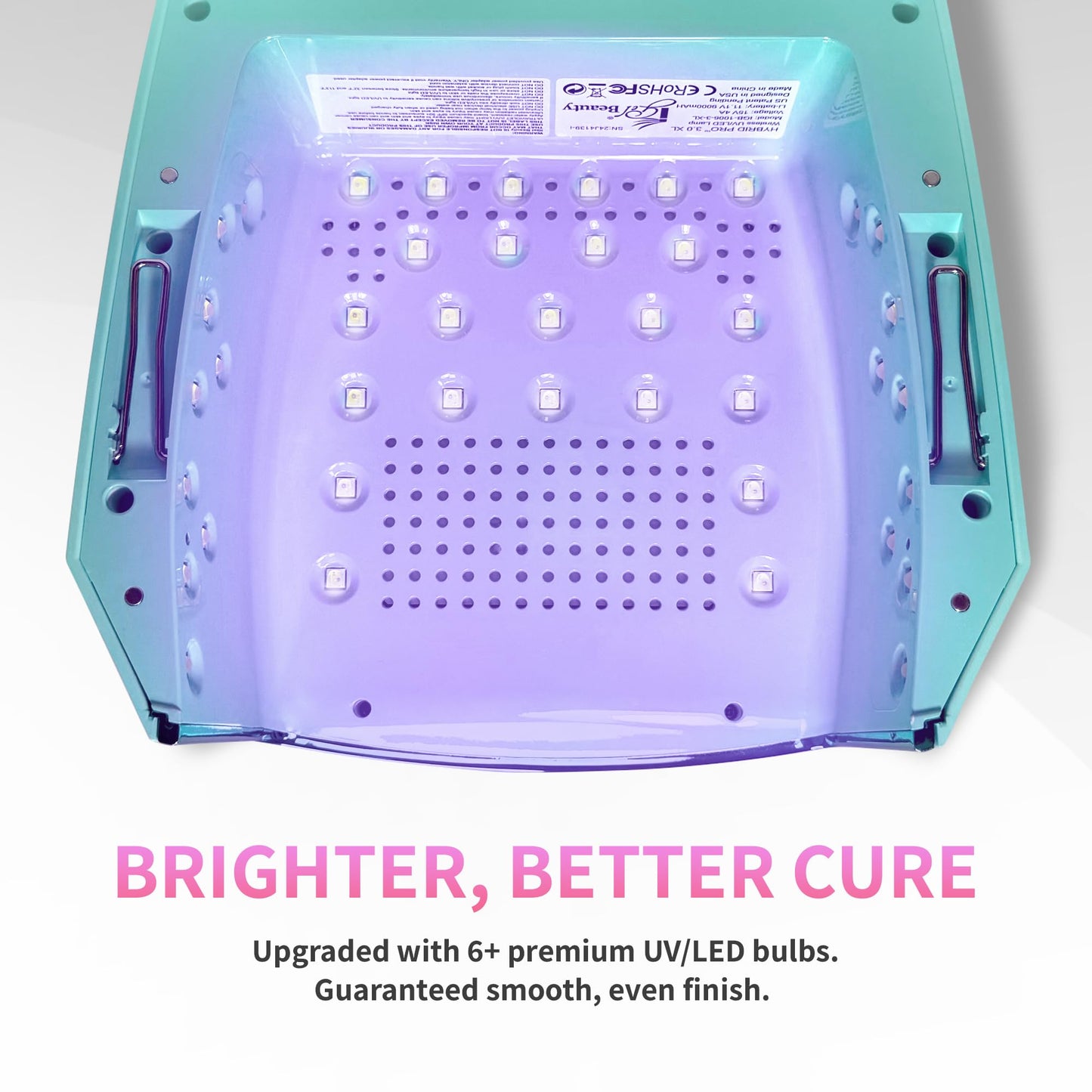 iGel Beauty Hybrid PRO 3.0 XL UV/LED Nail Lamp – Wireless Rechargeable 48W Nail Dryer, Extra Wide Full-Hand Curing, 9000mAh Battery, Smart Timer & Builder Gel Mode, Cordless Professional Lamp