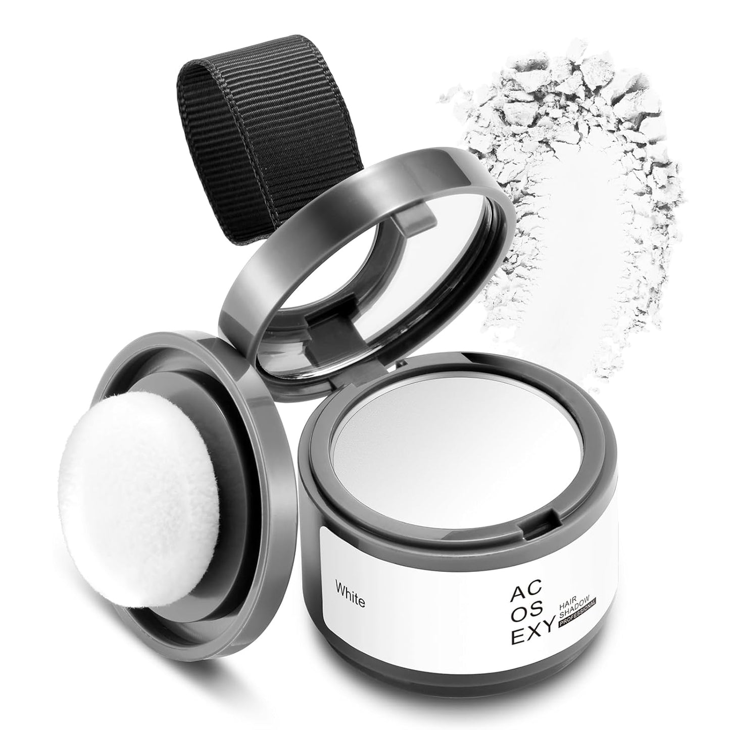 Root Touch Up Hair Color,Instantly Root Cover Up Hairline Shadow Powder,Thinning Hair for Women Eyebrows, Gray Hair Coverage Touch Up Hair Powder For Men Beard Line,Bald Spots (White)